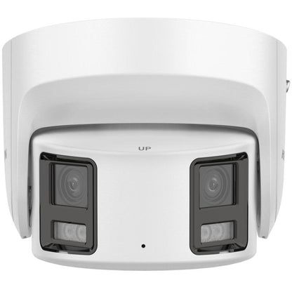 Hikvision DS-2CD2387G2P-LSU-SL, 8MP Hybrid ColorVu Dual Lens Strobe Audio Turret, 4mm, IR 30m, Mic - White