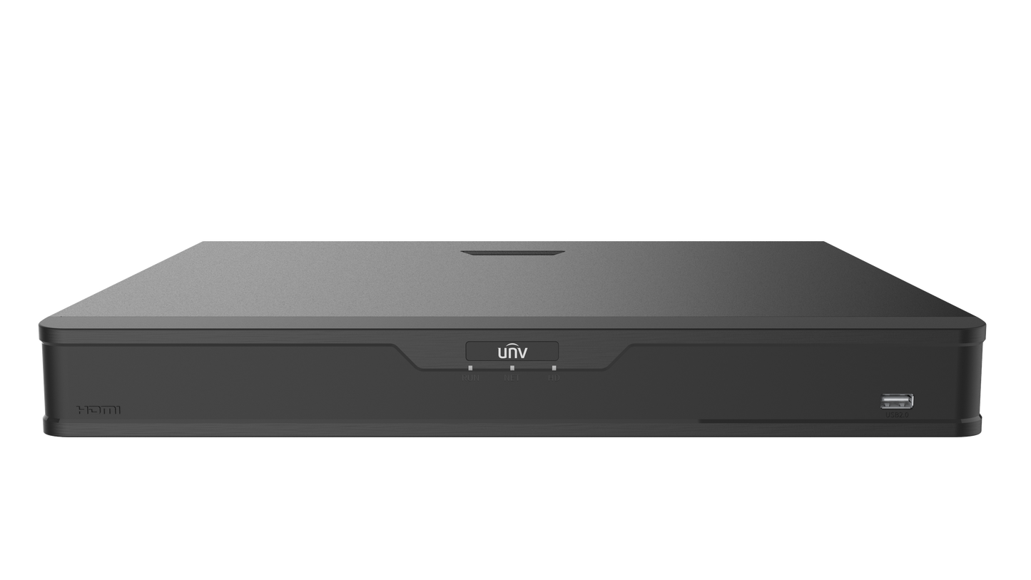 UNV 16CH, Uniview NVR302-16B-P16-IQ 16CH, UPTO 12MP/4K NVR 16xPOE