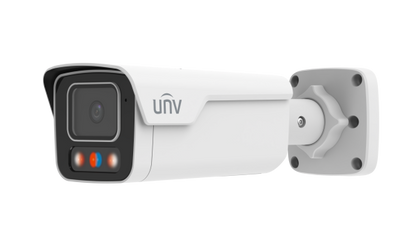 UNV IPC2B16SS-ADF28KMC-I1, 6MP Tri-Guard HD Intelligent Light and Audible Warning Bullet Camera - White