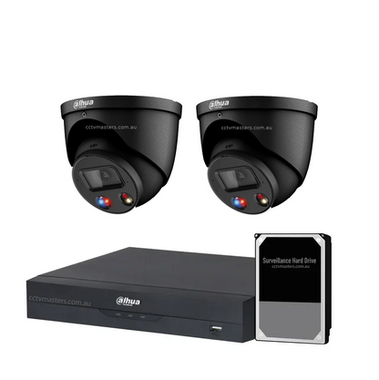 Dahua AI Active Deterrence Camera Kit, 2 x 8MP Full-colour, 4CH AI Smart 4.0 NVR Ultra 4K