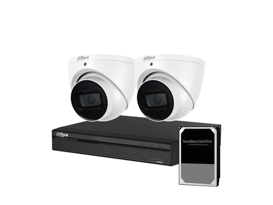 Dahua SMD Camera Kit, 2 x 6MP Eyeball WizSafe, 4CH 8MP Ultra 4K NVR