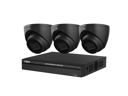 Dahua SMD AI Version 4.0 Camera Kit, 3 x 6MP Eyeball WizSense, 4CH 8MP Ultra 4K NVR