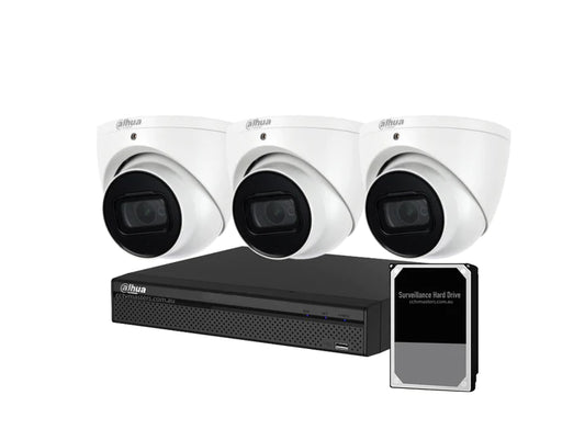 Dahua SMD Camera Kit, 3 x 6MP Eyeball WizSafe, 4CH 8MP Ultra 4K NVR