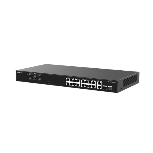 Ruijie Reyee 16-Port 10/100 Mbps with 2-Port 10/100/1000 Mbps, 2 Combo Ports Unmanaged PoE Switch