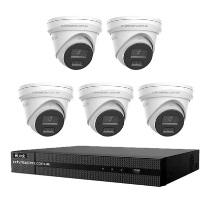 HiLook Pro 6MP Camera Kit with 5 IPC-T363H-MU cameras and NVR for high-quality surveillance