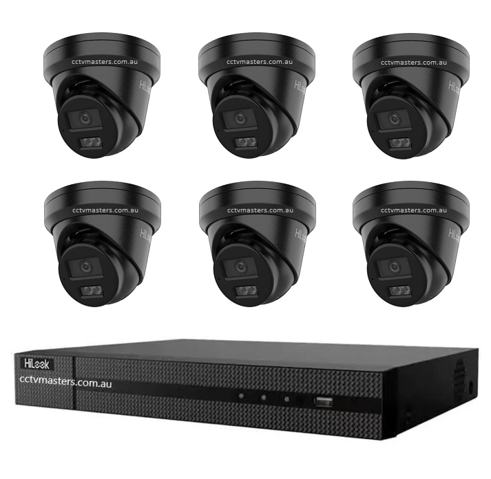 HiLook 8MP Kit 6 x IPC-T282H-MU-B Camera with IntelliSense, Built-in Mic, 8CH 4K NVR