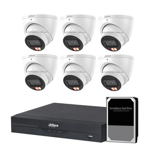 Dahua AI WizSense with Accupick Camera Kit, 6 x 8MP, 8CH AI Smart NVR Ultra 4K