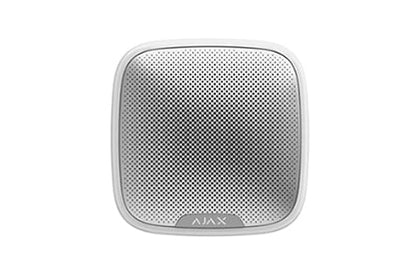 Ajax Wireless Alarm Street Siren - Wireless Outdoor Siren Combo Strobe - White