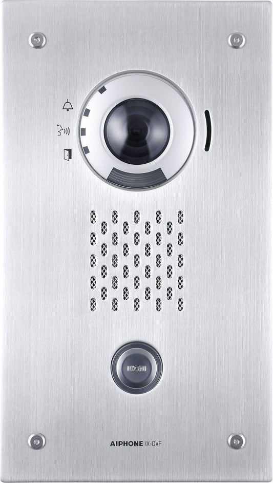 Aiphone IX Series 2 IP Intercom 1 Button Audio/Video Door Station Stainless Steel IP65 IK08, 24VDC/48V, PoE