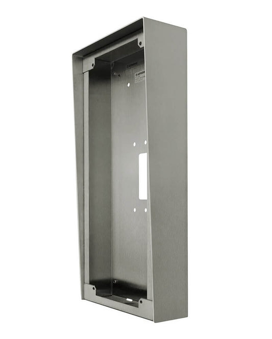 Aiphone SBX-GTDMB Surface Box to suit APHFEWJKACSSFP, stainless steel enclosure for surface mounting.