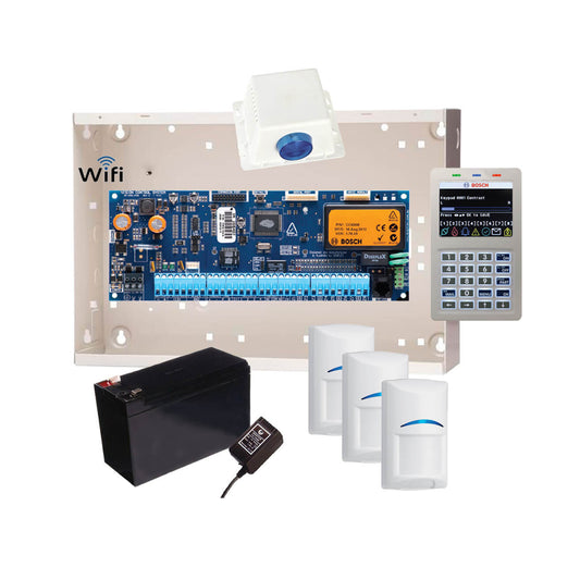 Bosch Alarm Kit, Solution 6000 Kit, Wifi Color Keypad 3 PIRs