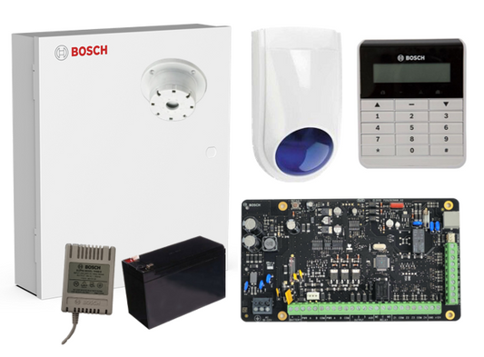 Bosch Alarm Kit, Solution 4000 With 1 x Text Keypad + 1 x battery + 1 x Power Supply and Slimline siren (No PIR)