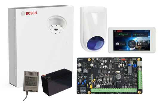 Bosch Alarm Kit, Solution 4000 With 1 x 5" Touchscreen + 1 x battery + 1 x Power Supply and Slimline siren (No PIR)