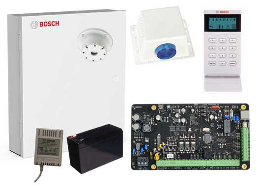 Bosch Alarm Kit, Solution 4000 With 1 x Icon Keypad + 1 x battery + 1 x Power Supply and siren (No PIR)