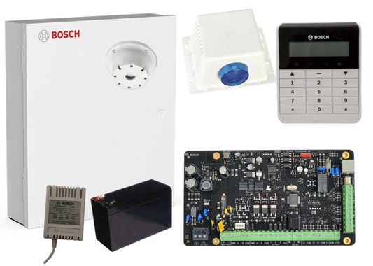 Bosch Alarm Kit, Solution 4000 With 1 x Text Keypad + 1 x battery + 1 x Power Supply and siren (No PIR)