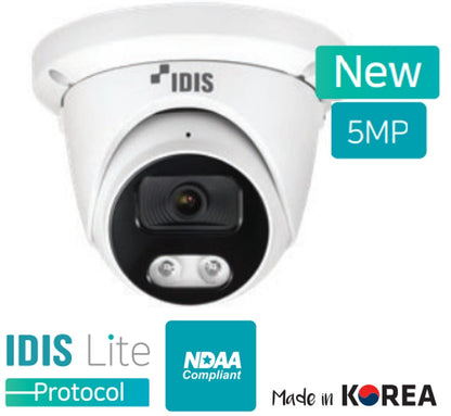 IDIS DC-D2511WER Lite 5MP 2.8mm Lens H.265 TWDR, IR 20M, IP67, IK10 Turret Camera - Detail