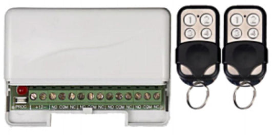 Secor RSR01 Activor Wireless - Standalone Remote Control 4-Relay Output Kit, 1x Receiver and 2x 4-Button Remotes DFM-RTR01-4
