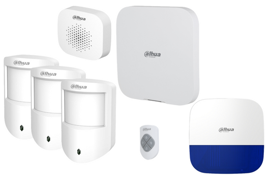 Dahua Wireless Alarm Complete Kit with 3 PIRs Indoor, Outdoor Screamers
