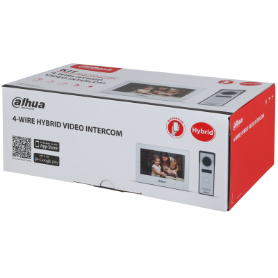 Dahua 4-wire intercom Hybrid Kit with Wifi Monitor and Smart Phone App