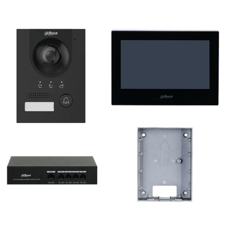 Dahua Intercom KTP01L-AUS, Dahua IP Intercom Villa Kit | DHI-KTP01L-S-B-VTO/VTH-AUS-BLK | CCTVMASTERS.COM.AU