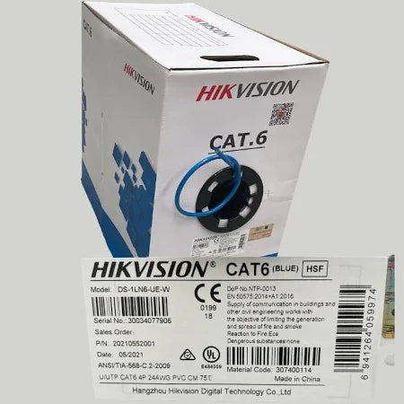 Hikvision CAT6 Data Cable 305M Blue Or Yellow Colour