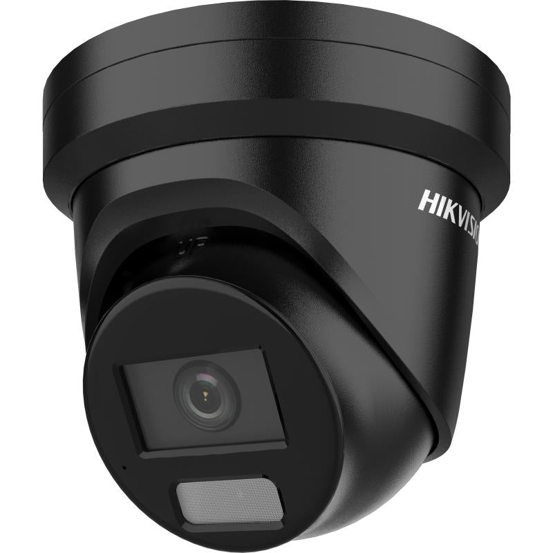 Hikvision 6MP Camera, DS-2CD2366G2H-IU, turret design, powered by Darkfighter for high-resolution surveillance.