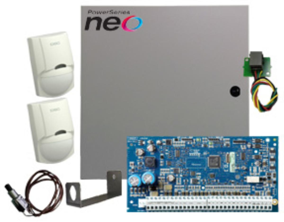 DSC PowerSeries NEO Basic Kit 64~128-Zone with DSC-LC-100 PIR and NO Keypad