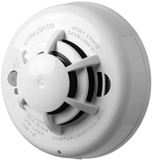 DSC WS4936EU Wireless 1-Way Photoelectric Smoke Detector with Built-in, Dual-Sensor Heat Detector and 85dB Horn