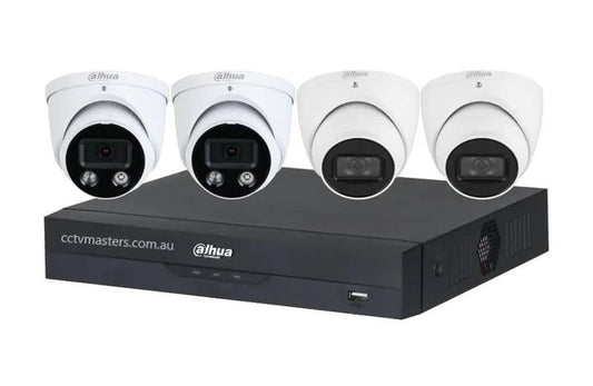 Dahua AI Active Deterrence Camera Kit, 2 x 8MP Full-Colour, 2 x 8MP WizSense, 4CH AI Smart NVR Ultra 4K