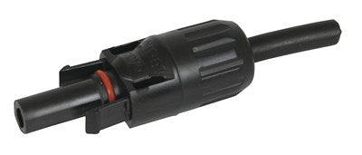 Solar Connector PP5102, Waterproof Solar Power PV Connector (MC4) 4mm Male Positive Plastic IP67 with Rubber Collar 30A