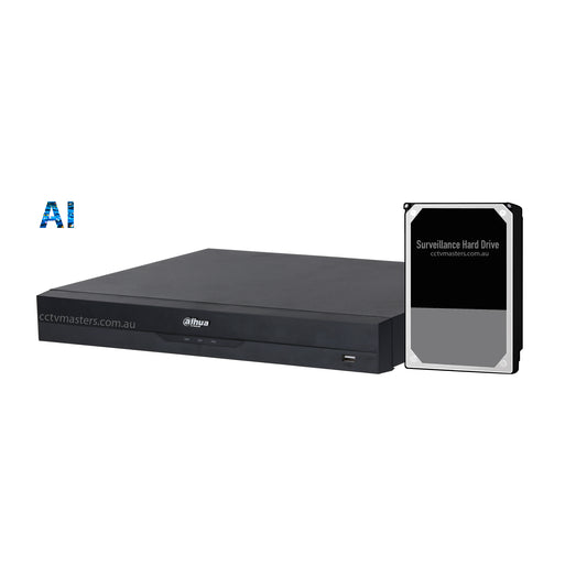 Dahua 8Ch AI NVR, 2 Bays HDD, Smart 2.0 Ultra 4K WizSense Video Network Recorder