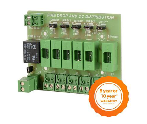 Gallagher SMB Fire Relay & Fuse Board 5 x 1A Glass Fuse Output 1 x Spare Glass Fuse 1 x Fire Relay PCB