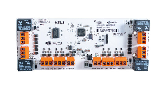 Gallagher SMB HBUS Input & Output Module 8 x Input, 4 x Output (24V DC/AC) PCB 13.6VDC