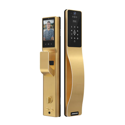 Auslock Digital Lock Space Alloy Smart Push/Pull, Gold