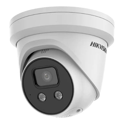 Hikvision, HIK-2CD2366G2-USL2, 6MP AcuSense Strobe Light and Audible Warning Fixed Turret Camera