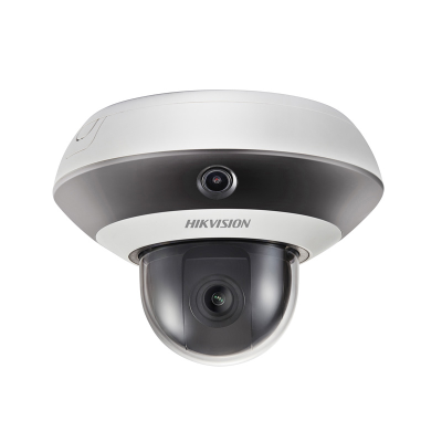 Hikvision PanoVu Mini PTZ Camera, 1x2MP Situational + 1x2MP PTZ, IR, IP54, PoE