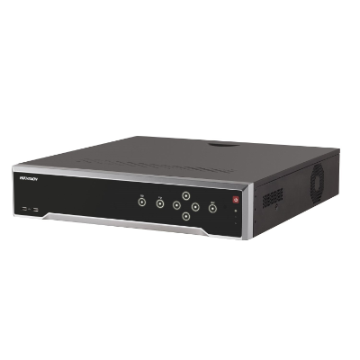 Hikvision 32ch NVR, 16 PoE Ports, 320Mbps, H.265+, 4K, 4x HDD Bays + 3TB