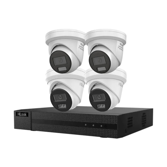 HiLook 6MP Kit 4 x IPC-T262H-MU Camera with IntelliSense, Built-in Mic, 4CH 4K NVR