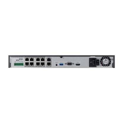 Hanwha Wisnet WAVE 8ch PoE/PoE+ NVR, 80Mbps, No HDD, SATA