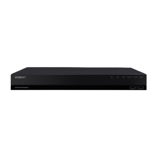Hanwha Wisnet WAVE 8ch PoE/PoE+ NVR, 80Mbps, No HDD, SATA