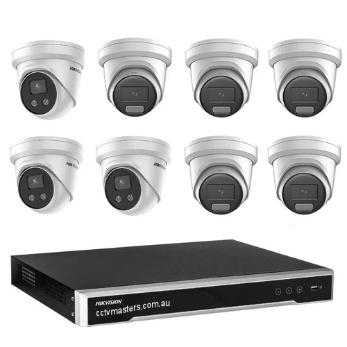 Hikvision Camera Kit, 3 x 6MP AcuSense, 5 x 6MP ColorVu Turret Bundle 8CH NVR