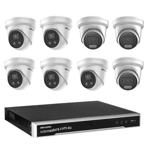 Hikvision Camera Kit, 5 x 6MP AcuSense, 3 x 6MP ColorVu Turret Bundle 8CH NVR