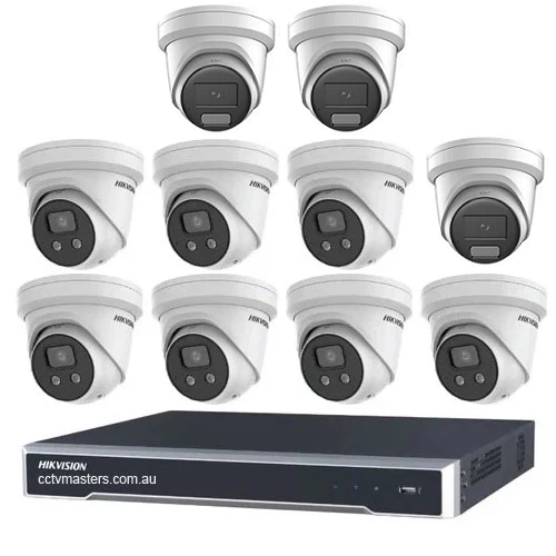 Hikvision Camera Kit, 7 x 6MP AcuSense, 3 x 6MP ColorVu Turret Bundle 16CH NVR