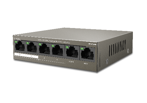 Portable Ip Switcher IP-COM 4 Port Switch 63W PoE Budget 4x PoE+ 2x100M Uplink L2 Unmanaged