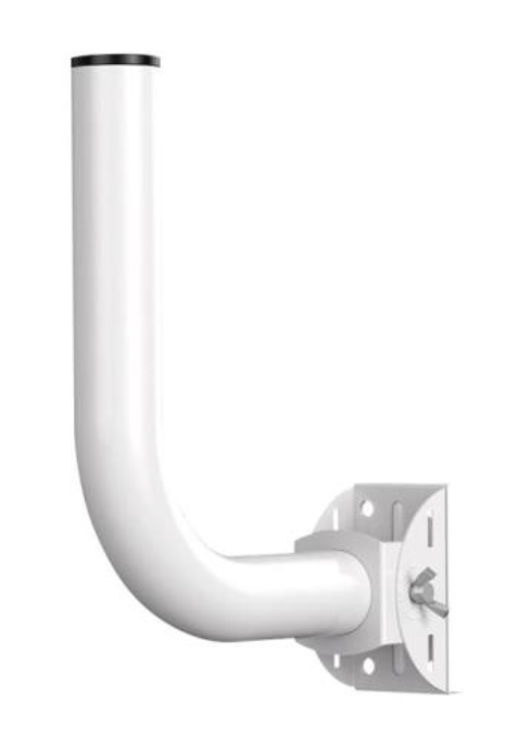 IP-COM L-Shaped Pole/Wall Mounted Bracket White Metal