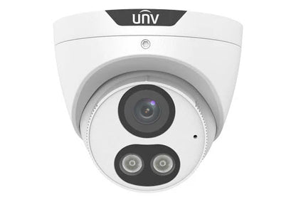 Uniview 6MP Camera, IPC3616LE-ADF28KM-DL, HD Smart Dual Light Fixed Turret Network Camera - White