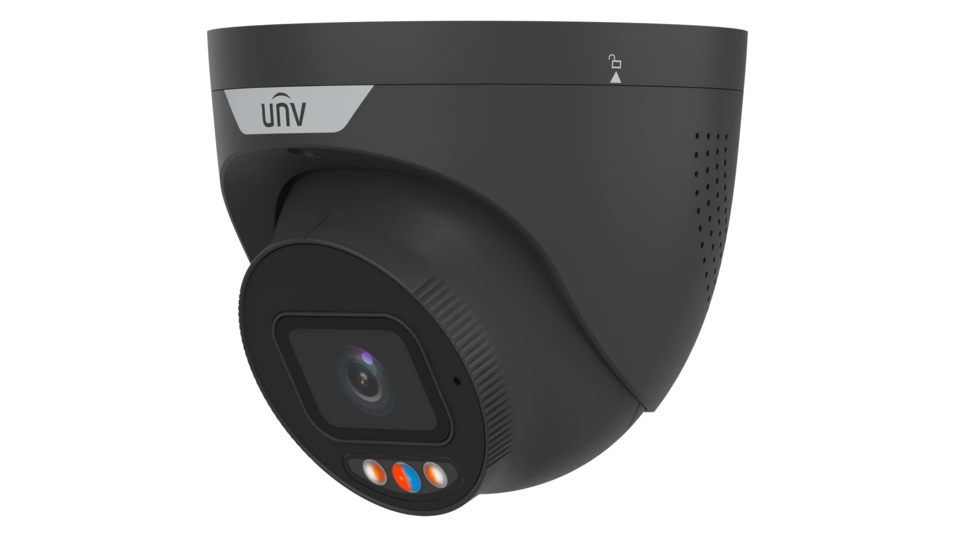 UNV AI 6MP Triguard 2.0 Intelligent Light and Audible Warning Fixed Eyeball Network Camera - Black
