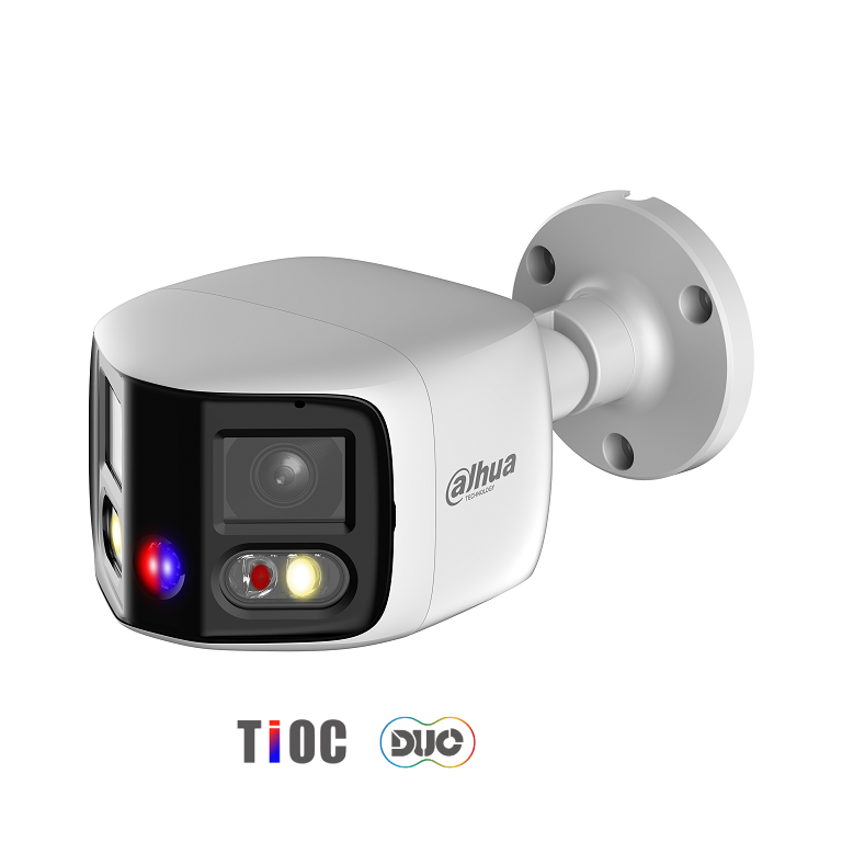 Dahua 8MP TiOC Duo Splicing bullet Camera dual lens 180°2.8mm fixed lens full colour