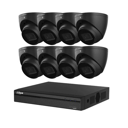 Dahua Camera Kit, 8 x 5MP WizSense Starlight IR Turret Bundle 8CH Ultra 4K 8CH NVR
