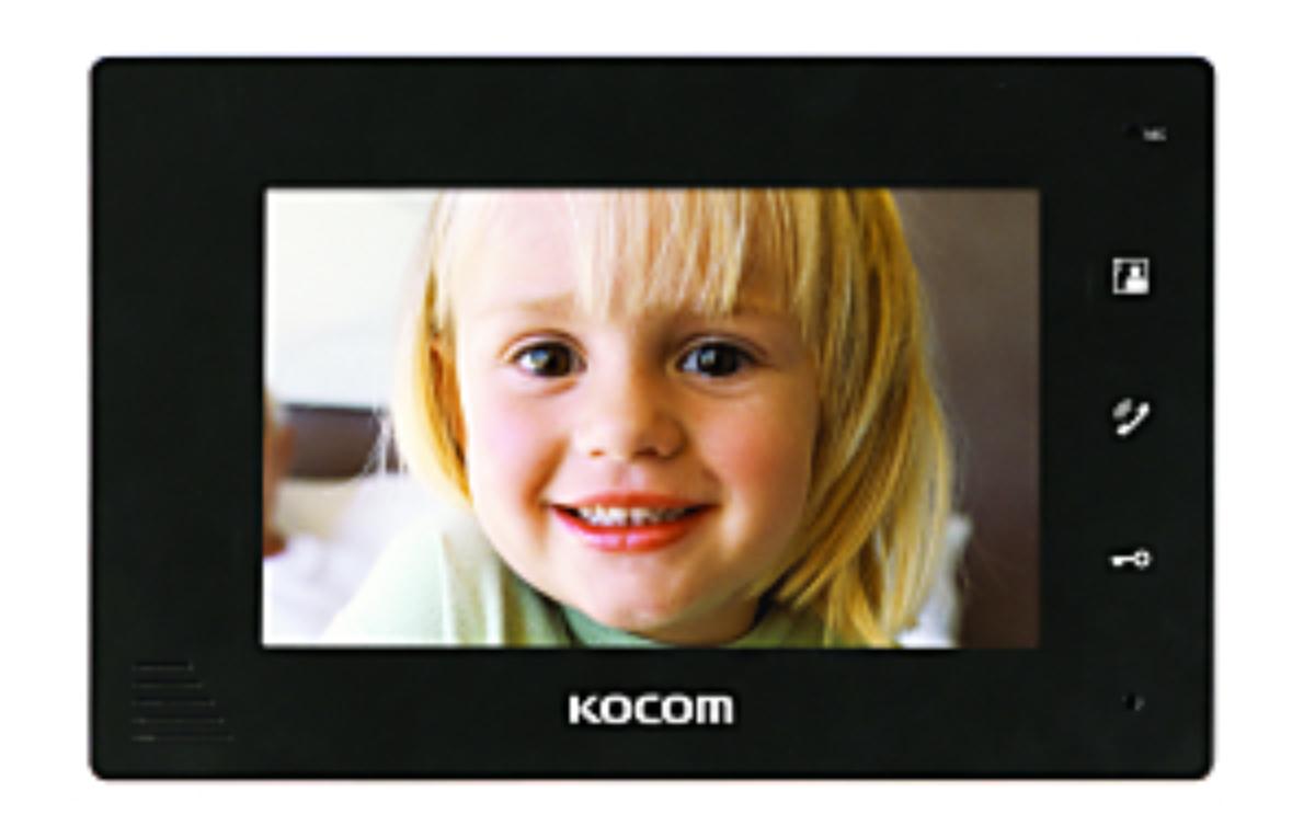 Kocom 2 wire Intercom Kit, 7" Color Monitor with Door Station and Power Supply
